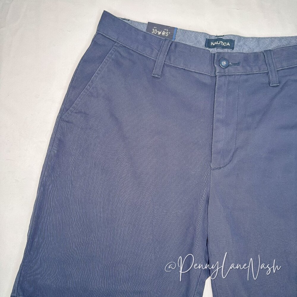 NWT Nautica Stretch 8.5" Deck Shorts Size 30 Navy - Picture 3 of 13
